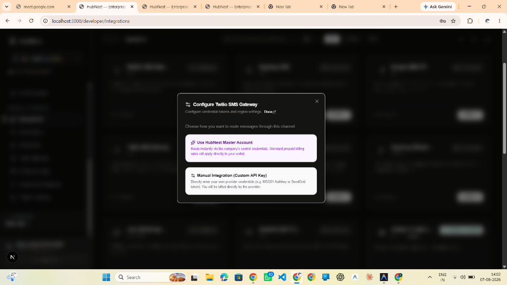 Step 2: Select Integration Routing Mode